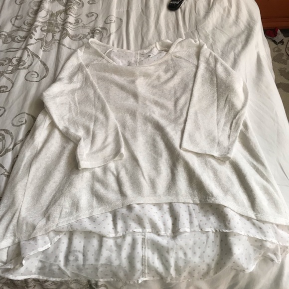 Cream split back insert top - Picture 3 of 3